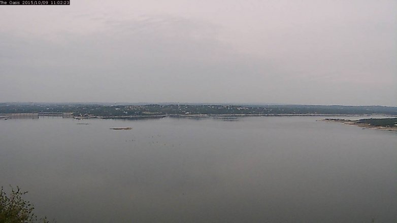Lake Travis webcam, October 9, 2015 10:10 AM CT