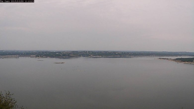 Lake Travis webcam, October 9, 2015 10:15 AM CT