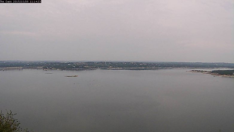Lake Travis webcam, October 9, 2015 10:20 AM CT