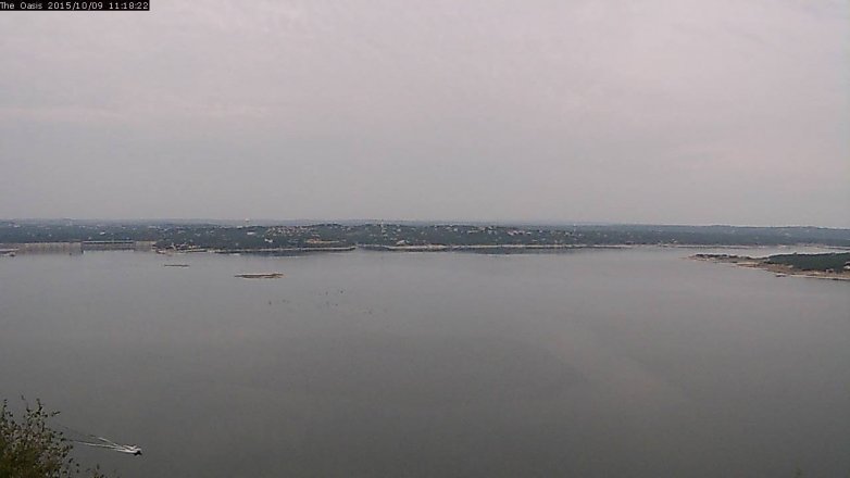 Lake Travis webcam, October 9, 2015 10:25 AM CT
