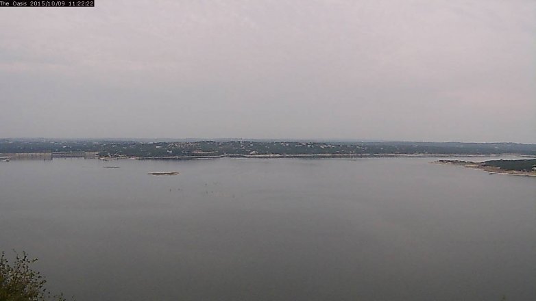 Lake Travis webcam, October 9, 2015 10:30 AM CT