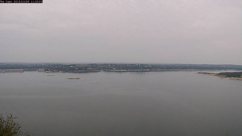Lake Travis webcam, October 9, 2015 10:35 AM CT