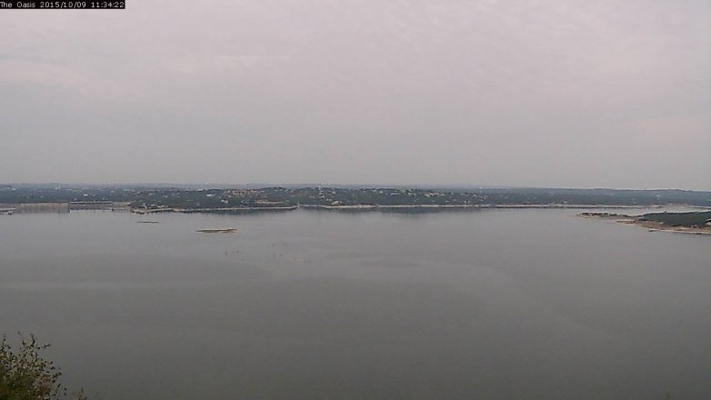 Lake Travis webcam, October 9, 2015 10:40 AM CT