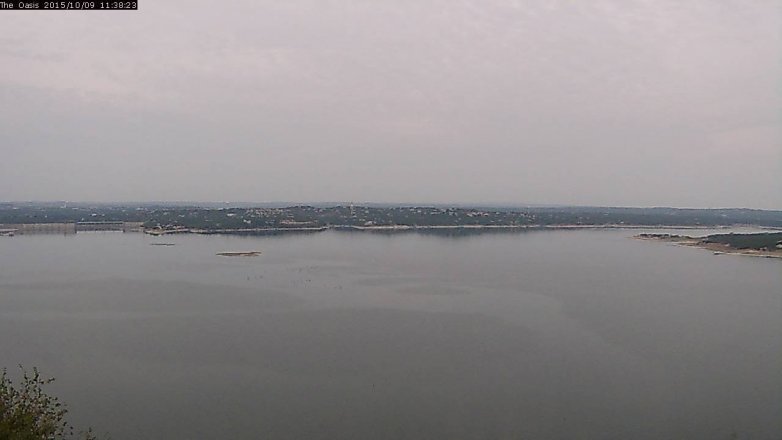 Lake Travis webcam, October 9, 2015 10:45 AM CT