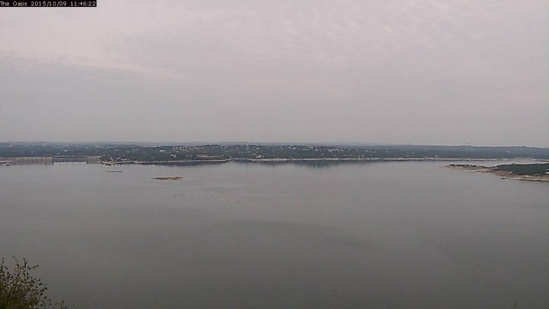 Lake Travis webcam, October 9, 2015 10:55 AM CT