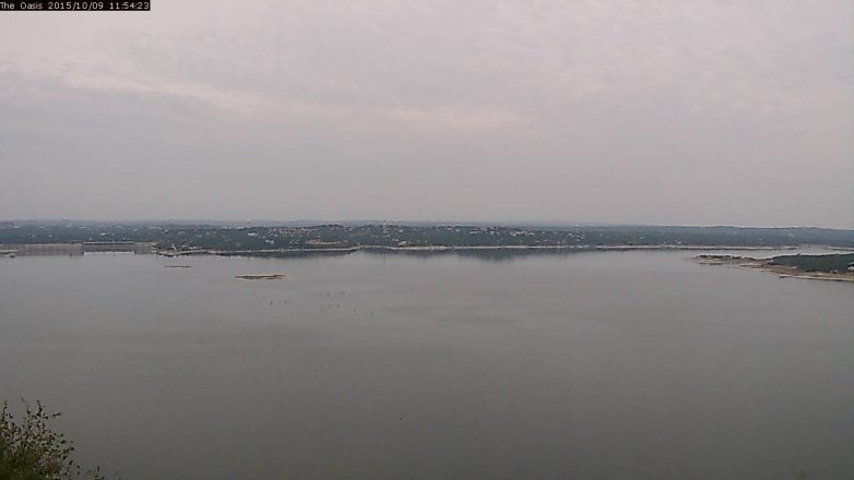 Lake Travis webcam, October 9, 2015 11:00 AM CT