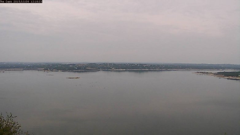 Lake Travis webcam, October 9, 2015 11:25 AM CT