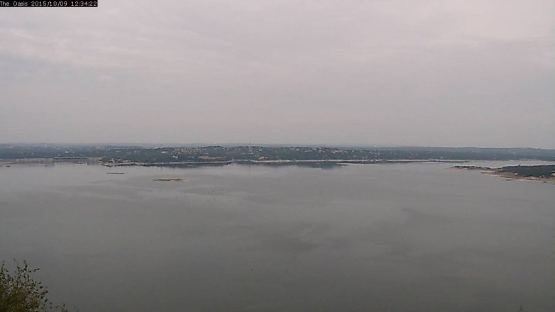 Lake Travis webcam, October 9, 2015 11:40 AM CT