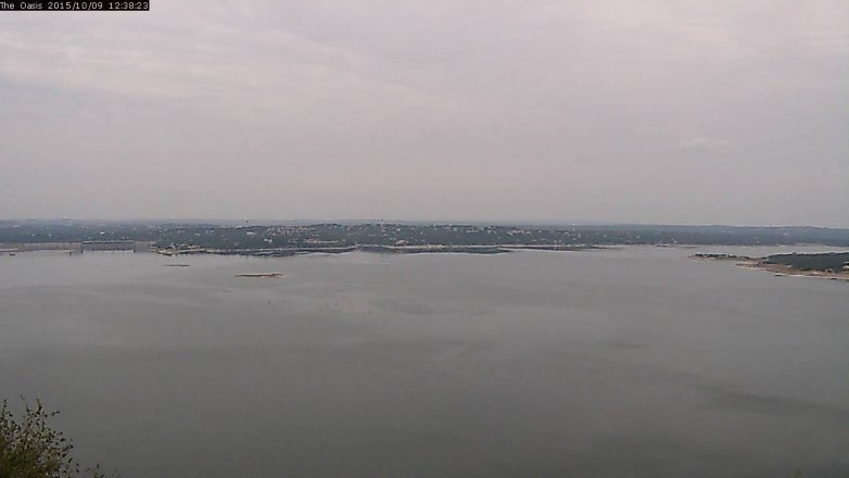 Lake Travis webcam, October 9, 2015 11:45 AM CT