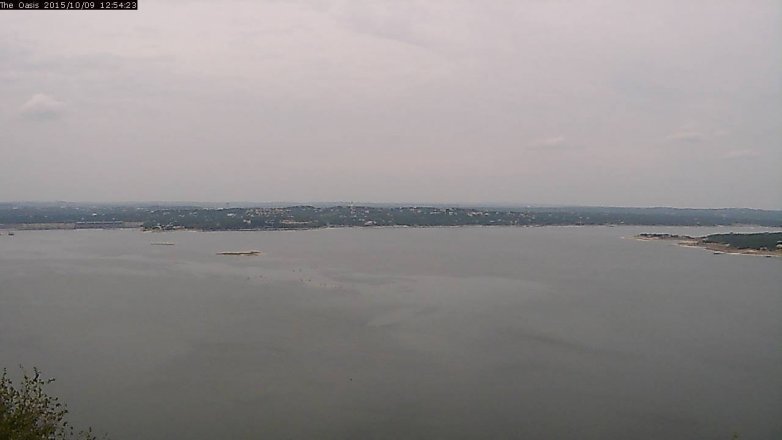 Lake Travis webcam, October 9, 2015 12:00 PM CT