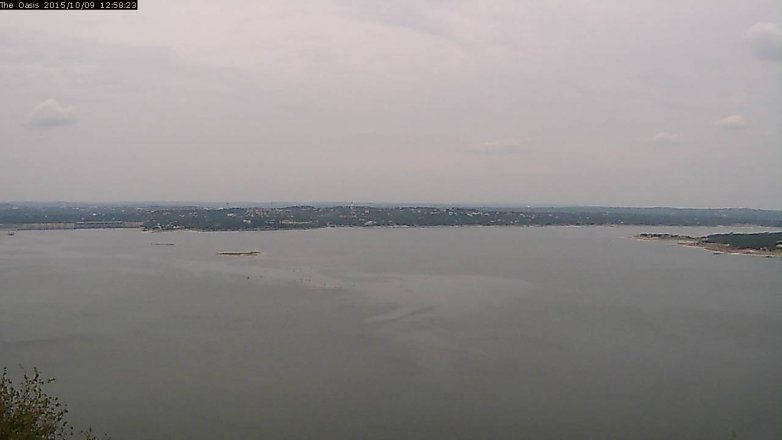 Lake Travis webcam, October 9, 2015 12:05 PM CT