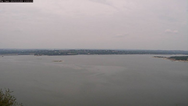Lake Travis webcam, October 9, 2015 12:10 PM CT