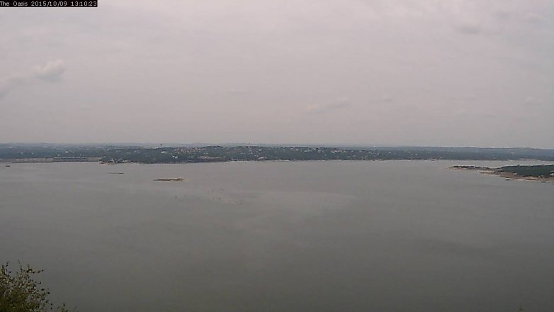 Lake Travis webcam, October 9, 2015 12:15 PM CT