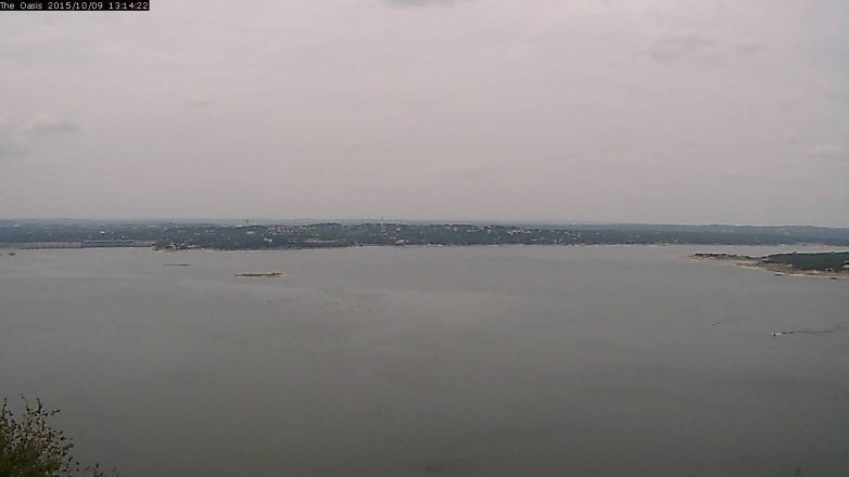 Lake Travis webcam, October 9, 2015 12:20 PM CT