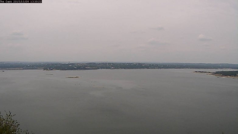 Lake Travis webcam, October 9, 2015 12:35 PM CT