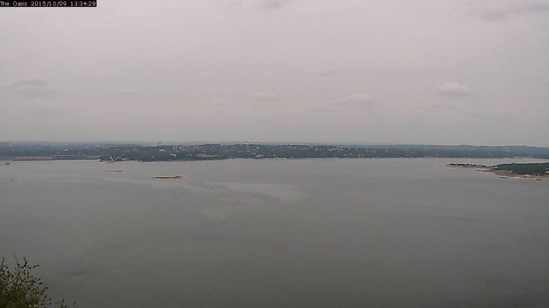 Lake Travis webcam, October 9, 2015 12:40 PM CT