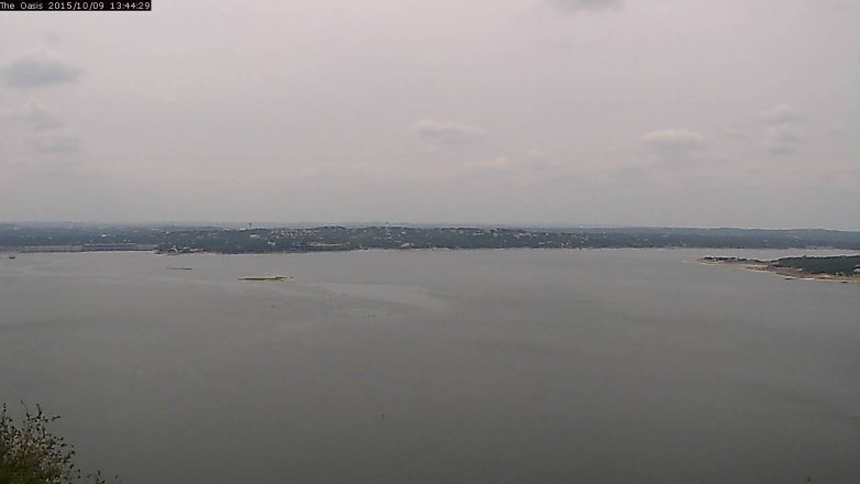 Lake Travis webcam, October 9, 2015 12:50 PM CT