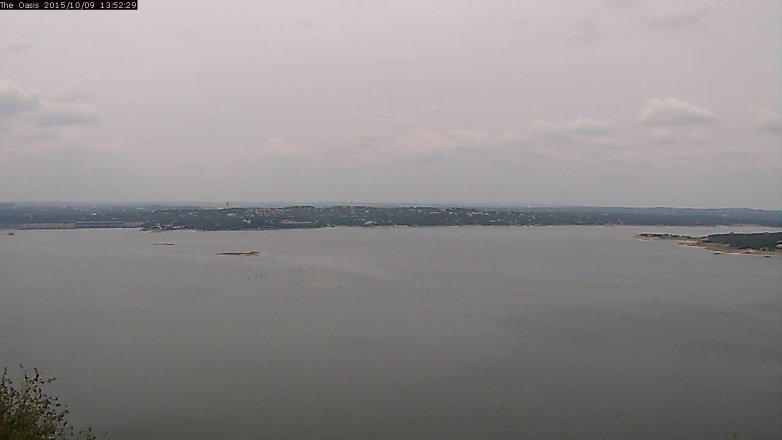 Lake Travis webcam, October 9, 2015 1:00 PM CT