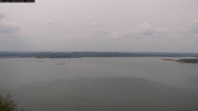 Lake Travis webcam, October 9, 2015 1:10 PM CT
