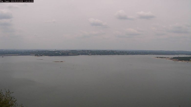 Lake Travis webcam, October 9, 2015 1:25 PM CT