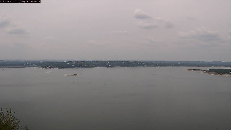 Lake Travis webcam, October 9, 2015 1:30 PM CT