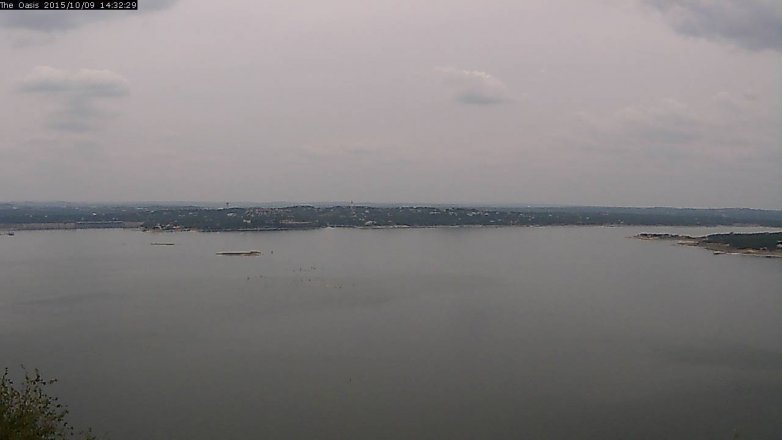 Lake Travis webcam, October 9, 2015 1:40 PM CT