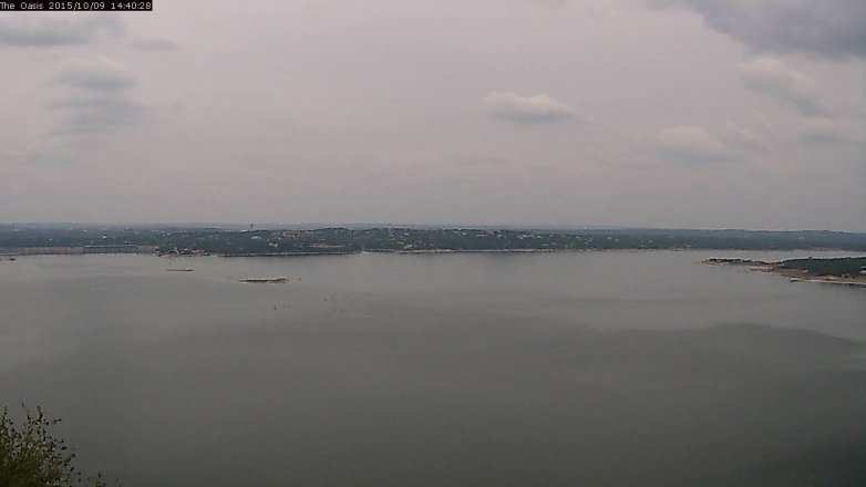 Lake Travis webcam, October 9, 2015 1:45 PM CT