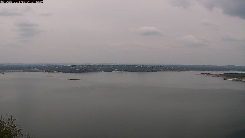 Lake Travis webcam, October 9, 2015 1:50 PM CT