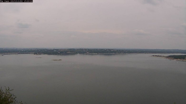 Lake Travis webcam, October 9, 2015 2:05 PM CT
