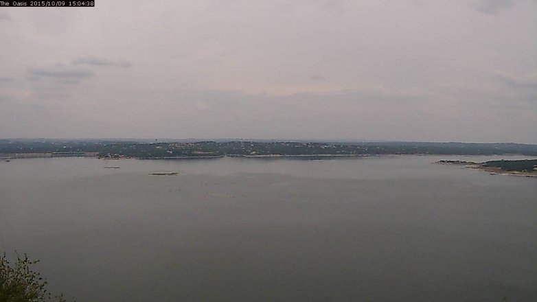 Lake Travis webcam, October 9, 2015 2:10 PM CT