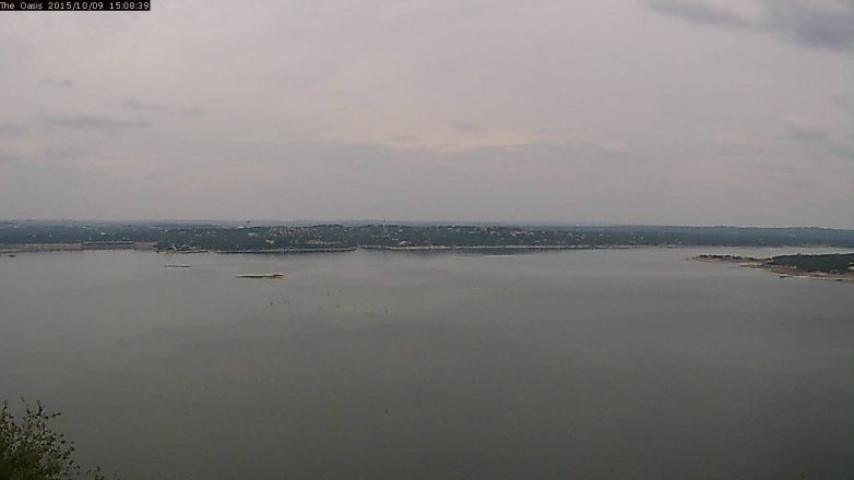 Lake Travis webcam, October 9, 2015 2:15 PM CT