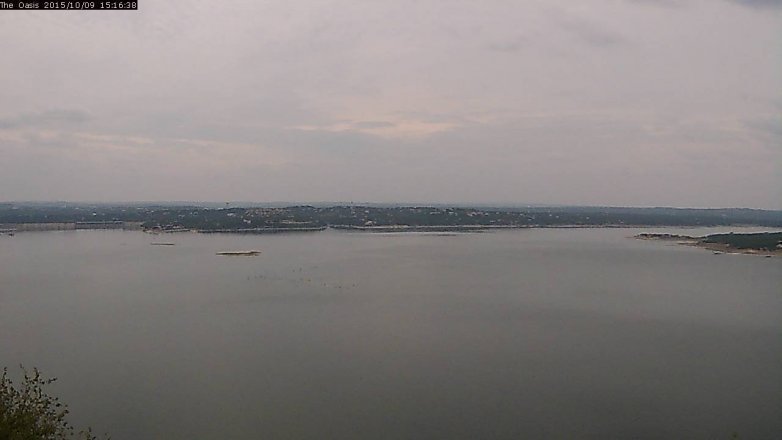 Lake Travis webcam, October 9, 2015 2:20 PM CT