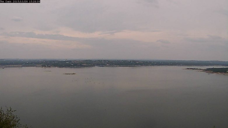 Lake Travis webcam, October 9, 2015 2:35 PM CT