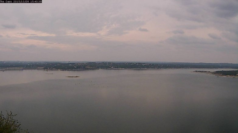 Lake Travis webcam, October 9, 2015 2:45 PM CT