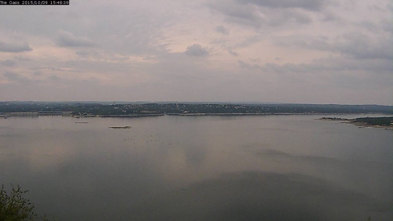 Lake Travis webcam, October 9, 2015 2:55 PM CT
