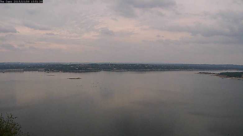 Lake Travis webcam, October 9, 2015 3:00 PM CT