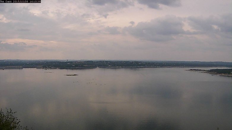 Lake Travis webcam, October 9, 2015 3:15 PM CT