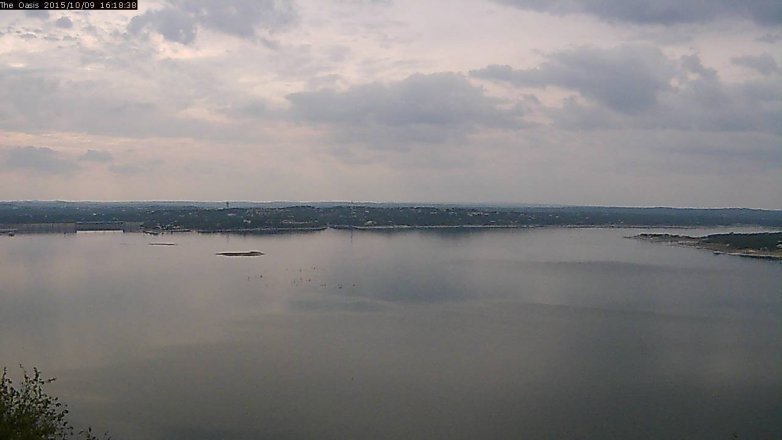 Lake Travis webcam, October 9, 2015 3:25 PM CT