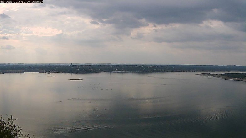 Lake Travis webcam, October 9, 2015 3:35 PM CT