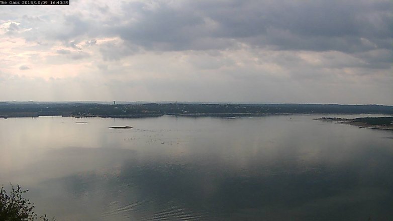 Lake Travis webcam, October 9, 2015 3:45 PM CT
