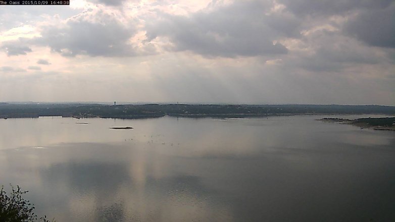 Lake Travis webcam, October 9, 2015 3:55 PM CT