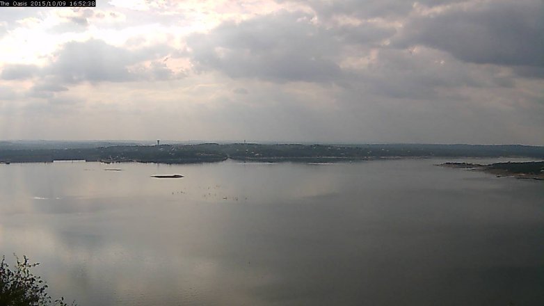 Lake Travis webcam, October 9, 2015 4:00 PM CT