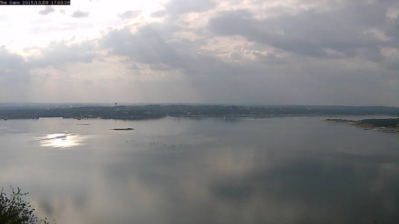 Lake Travis webcam, October 9, 2015 4:05 PM CT
