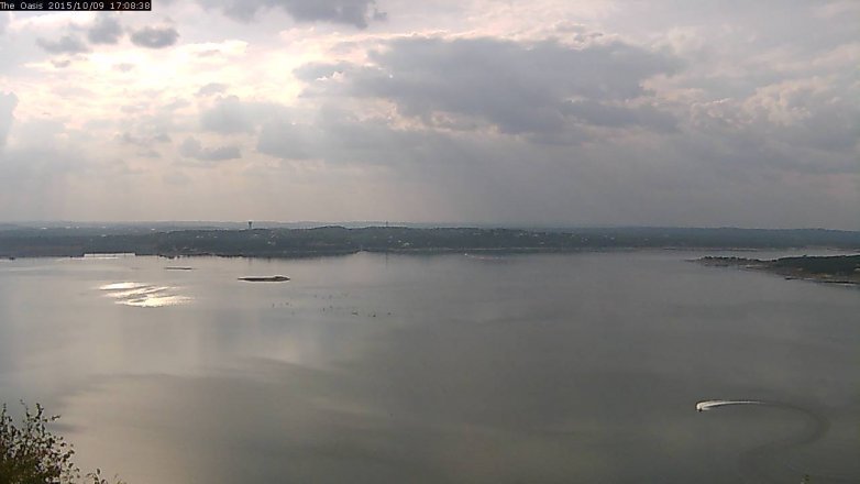Lake Travis webcam, October 9, 2015 4:15 PM CT