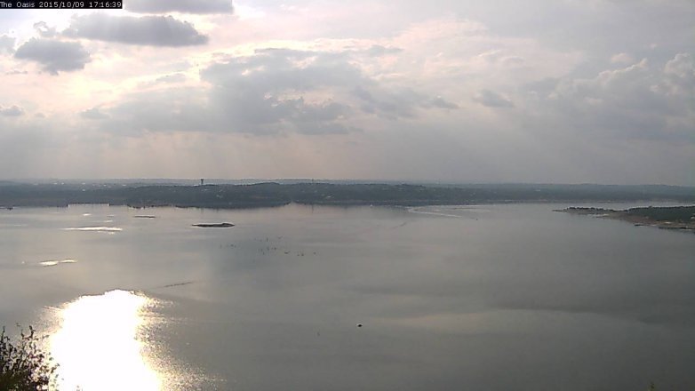 Lake Travis webcam, October 9, 2015 4:20 PM CT