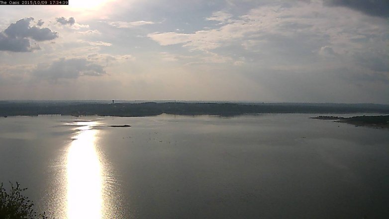 Lake Travis webcam, October 9, 2015 4:40 PM CT