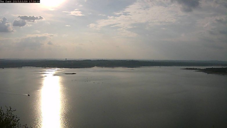 Lake Travis webcam, October 9, 2015 4:45 PM CT