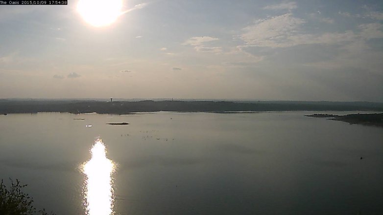 Lake Travis webcam, October 9, 2015 5:00 PM CT