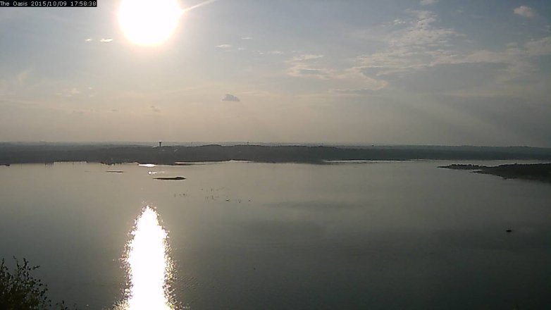Lake Travis webcam, October 9, 2015 5:05 PM CT