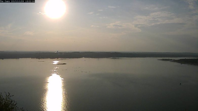 Lake Travis webcam, October 9, 2015 5:10 PM CT